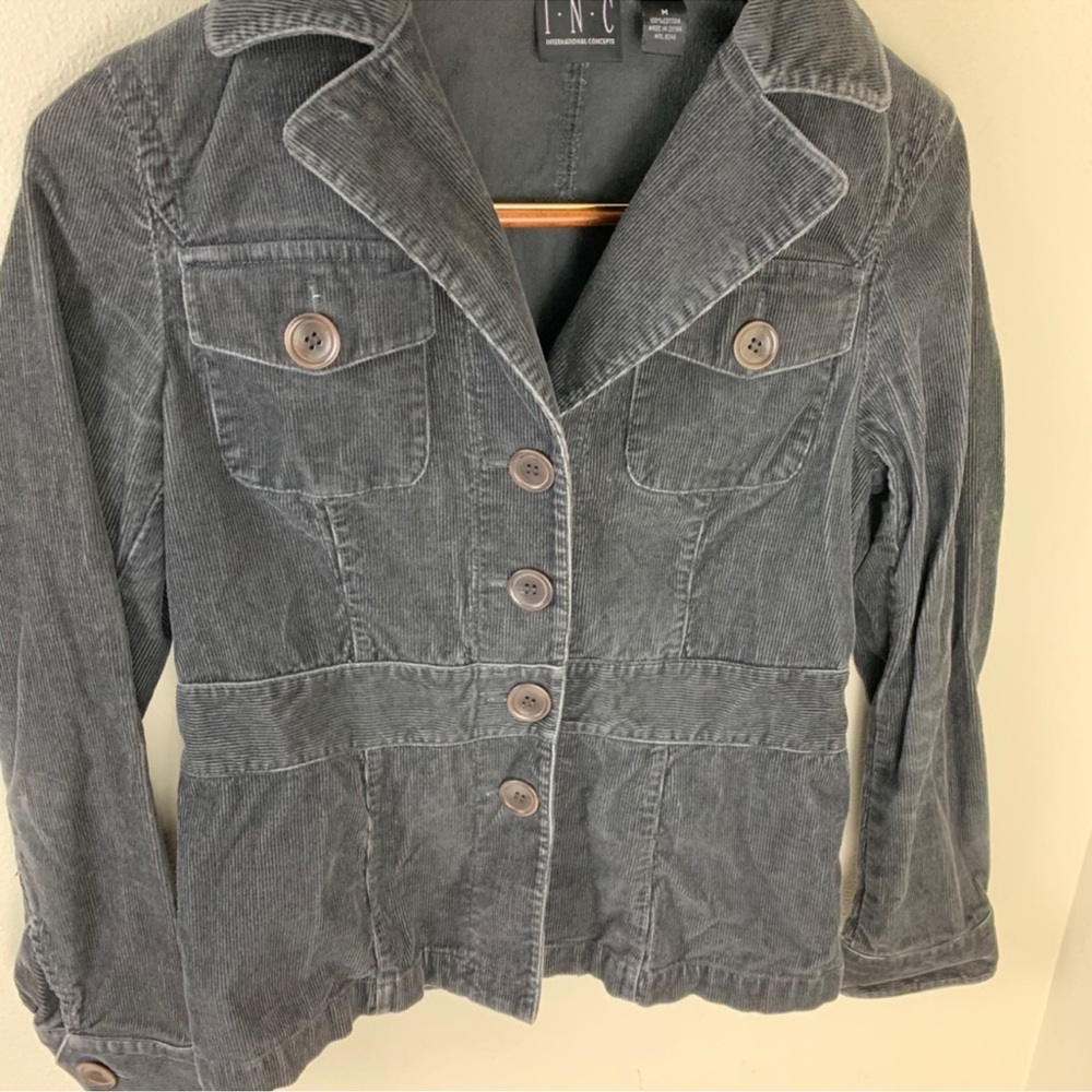 I.N.C. International Concepts Women's Corduroy Jacket size medium black - Picture 3 of 6